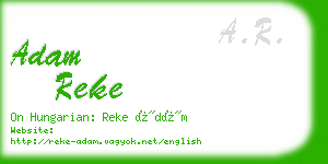 adam reke business card